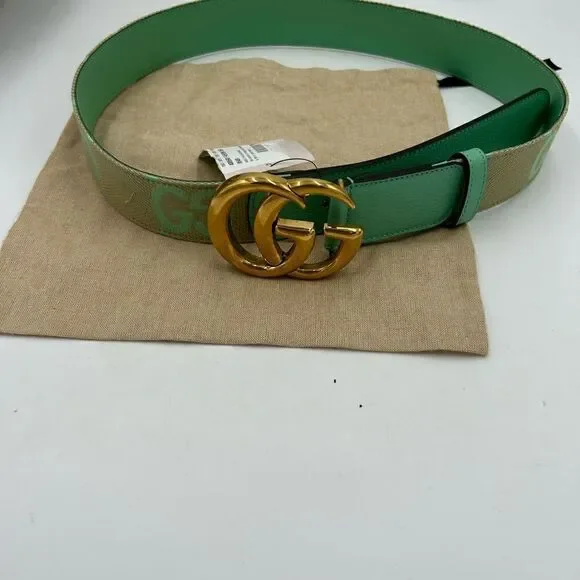 Women’s Gucci,Marmont , jumbo GG leather/canvas belt size 90 cm made in Italy - Picture 2 of 11